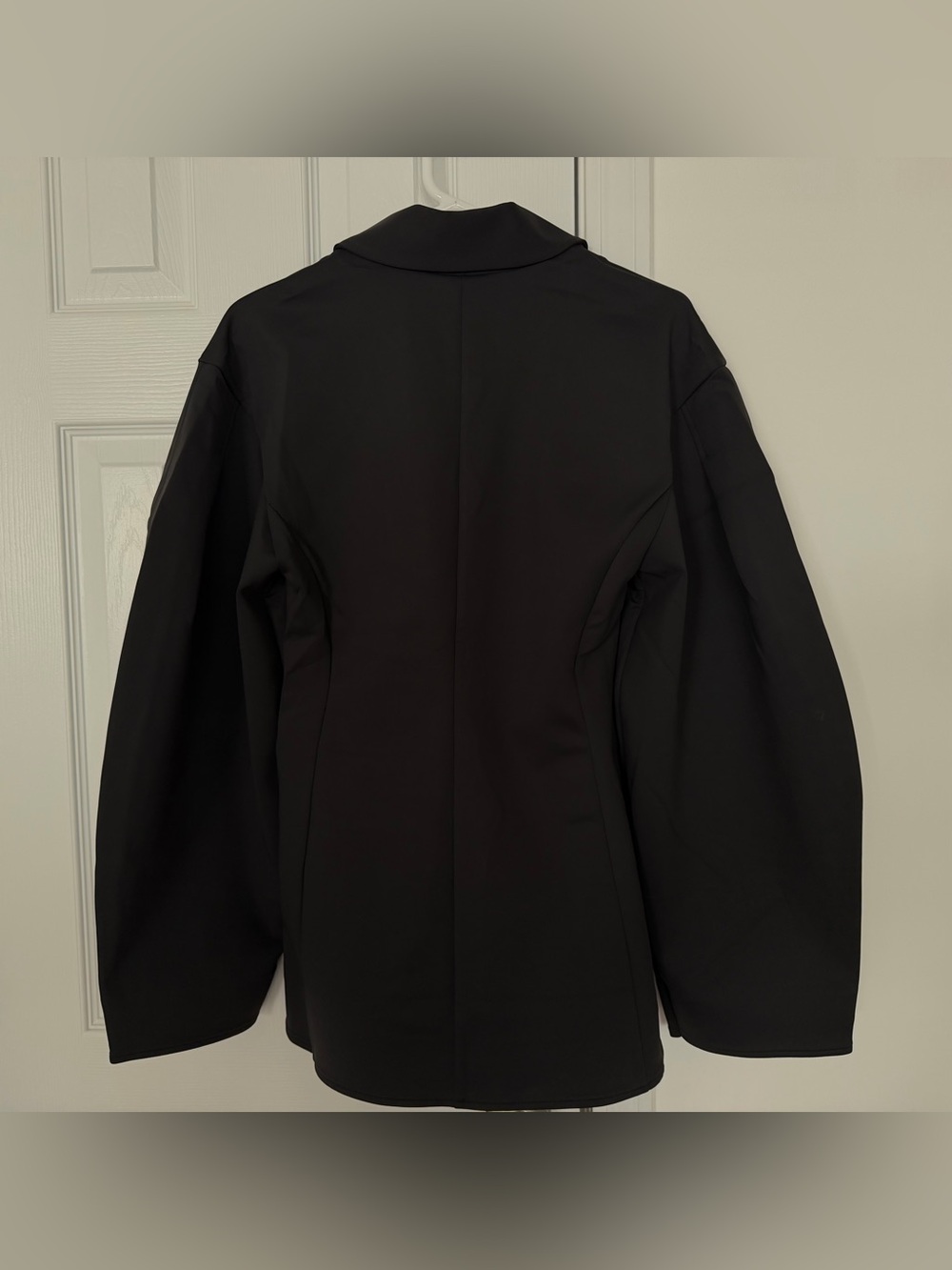 Ganni Women's Black Structured Neoprene Jacket - size 38 - Picture 6 of 12